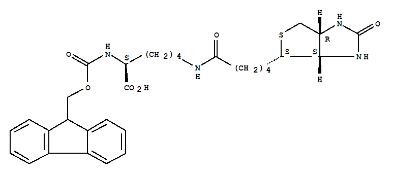 N-Fmoc-N'-生物素-L-赖氨酸; N-芴甲氧羰基-N'-生物素-L-赖氨酸