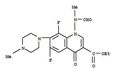 6,8-二氟-1-(甲酰基甲基氨基)-7-(4-甲基-1-哌嗪基)-4-氧代-1,4-二氢喹啉-3-甲酸乙酯
