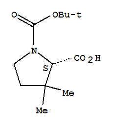 (S)-N-Boc-3,3-二甲基吡咯烷-2-甲酸; (S)-N-叔丁氧羰基-3,3-二甲基吡咯烷-2-甲酸