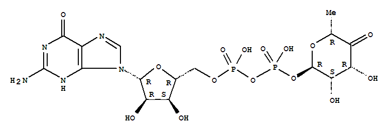 [(2S,3S,4R,5R)-5-(2-氨基-6-氧代-3H-嘌呤-9-基)-3,4-二羟基-四氢呋喃-2-基]甲氧基-[[(2R,3R,4S,6S)-3,4-二羟基-6-甲基-5-氧代-四氢吡喃-2-基]氧基-羟基-磷酰]氧基-次磷酸