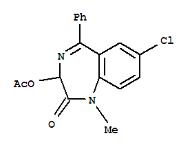 7-氯-1,3-二氢-1-甲基-5-苯基-2-氧代-2H-1,4-苯并二氮杂卓-3-基乙酸酯