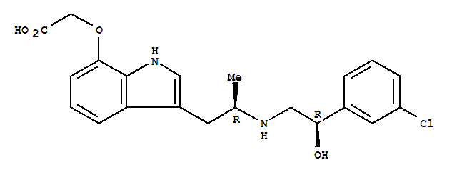 2-[[3-[(2R)-2-[[(2R)-2-(3-氯苯基)-2-羟基-乙基]氨基]丙基]-1H-吲哚-7-基]氧基]乙酸