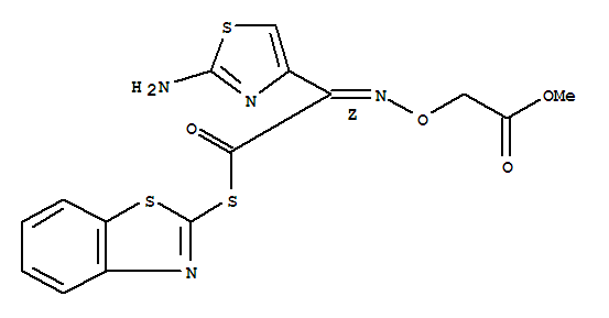 (Z)-2-(2-氨基噻唑-4-基)-2-甲氧羰基甲氧亚氨基硫代乙酸 (S)-2-苯并噻唑酯