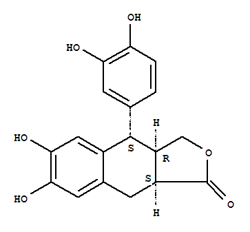 9-(3,4-二羟基苯基)-6,7-二羟基-3A,4,9,9alpha-四氢-1H-萘并[3,2-c]呋喃-3-酮