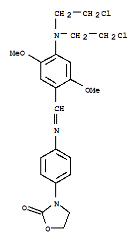 3-[4-[[4-[二(2-氯乙基)氨基]-2,5-二甲氧基苯基]亚甲基氨基]苯基]-1,3-恶唑烷-2-酮