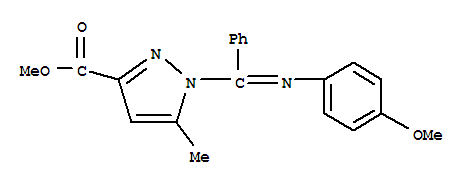 1-[N-(4-甲氧基苯基)-C-苯基亚胺甲酰基]-5-甲基吡唑-3-羧酸甲酯