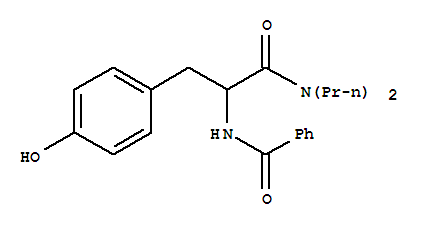 N-苯甲酰基-DL-酪氨酰二正丙胺; N-苯甲酰基-N',N'-二丙基-DL-酪氨酰胺