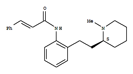 (E)-N-[2-[2-[(2S)-1-甲基-2-哌啶基]乙基]苯基]-3-苯基-丙-2-烯酰胺