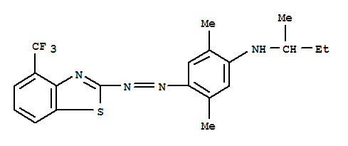 苯胺,2,5-二甲基-N-(1-甲基丙基)-4-[2-[4-(三氟甲基 )-2-苯并噻唑基]二氮烯基]-