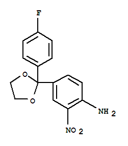 4-[2-(4-氟苯基)-1,3-二氧戊环-2-基]-2-硝基苯胺