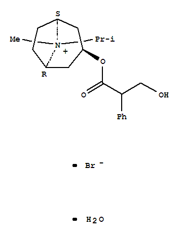 3-(3-羟基-1-氧代-2-苯基丙氧基)-8-甲基-8-(1-甲基乙基)-8-氮杂双环(3.2.1)辛烷溴化物