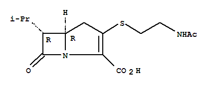 (5R,6R)-3-(2-乙酰氨基基乙基硫基)-7-氧代-6-丙-2-基-1-氮杂双环[3.2.0]庚-2-烯-2-羧酸