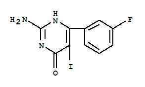 2-氨基-6-(3-氟苯基)-5-碘-1H-嘧啶-4-酮