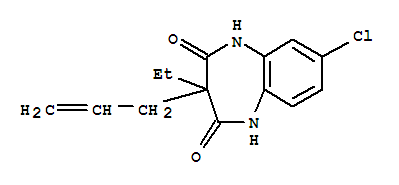 8-氯-3-乙基-3-丙-2-烯基-1,5-二氢-1,5-苯并二氮杂卓-2,4-二酮