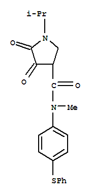 N-甲基-4,5-二氧代-N-(4-苯硫基苯基)-1-丙-2-基吡咯烷-3-甲酰胺