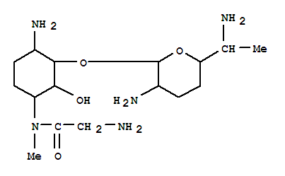 2-氨基-N-[4-氨基-3-[3-氨基-6-(1-氨基乙基)四氢吡喃-2-基]氧基-2-羟基环己基]-N-甲基乙酰胺