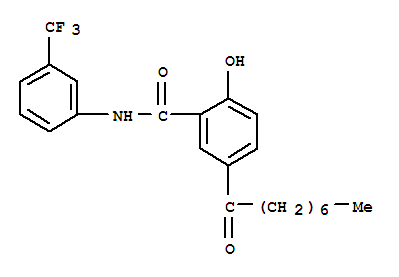 2-羟基-5-辛酰-N-[3-(三氟甲基)苯基]苯甲酰胺