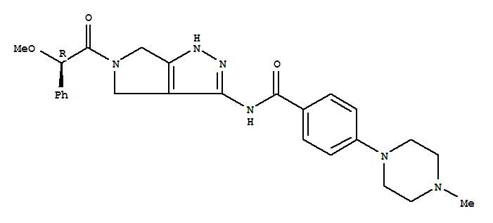 达鲁舍替; N-[5-((2R)-2-甲氧基-2-苯基乙酰基)-1,4,5,6-四氢吡咯并[3,4-c]吡唑-3-基]-4-(4-甲基哌嗪-1-基)苯甲酰胺