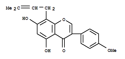 甘草宁 M； 5,7-二羟基-3-(4-甲氧基苯基)-8-(3-甲基-2-丁烯-1-基)-4H-1-苯并吡喃-4-酮