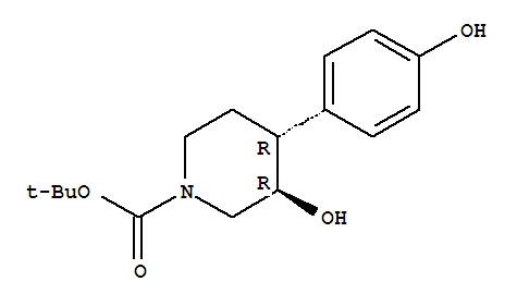 N-叔丁氧羰基-4-(4-羟基苯基)-(3S,4S)-3-哌啶醇