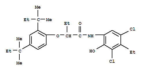 2-[2,4-双(1,1-二甲基丙基)苯氧基]-N-(3,5-二氯-4-乙基-2-羟基苯基)丁酰胺