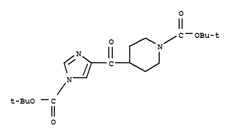 4-[[1-[(1,1-二甲基乙氧基)羰基]-1H-咪唑-4-基]羰基]-1-哌啶羧酸叔丁酯