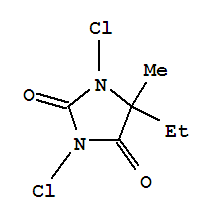 二氯甲乙基海因;5-甲基-5-乙基二氯海因;DCMEH