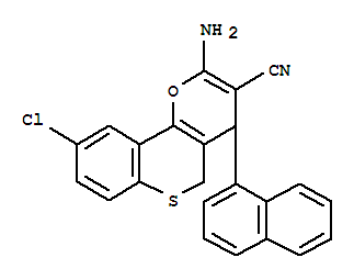 2-氨基-9-氯-4-萘-1-基-4H,5H-硫代铬烯桥[4,3-b]吡喃-3-甲腈