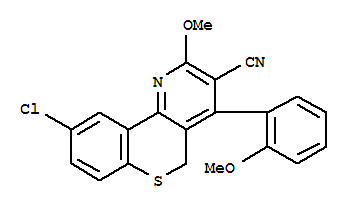 9-氯-2-甲氧基-4-(2-甲氧苯基)-5H-硫代铬烯桥[4,3-b]吡啶-3-甲腈