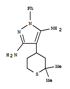 4-(2,2-二甲基四氢-2H-噻喃-4-基)-1-苯基-1H-吡唑-3,5-二胺