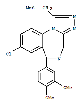 8-氯-6-(3,4-二甲氧苯基)-1-[(甲基硫烷基)甲基]-4H-[1,2,4]三唑并[4,3-a][1,4]苯并二氮卓