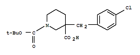 1-[(叔丁基)氧基羰基]-3-(4-氯苄基)哌啶-3-羧酸