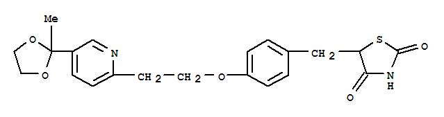 5-(4-{2-[5-(2-甲基-1,3-二氧戊环-2-基)-2-吡啶基]乙氧基}苄基)-1,3-噻唑烷-2,4-二酮