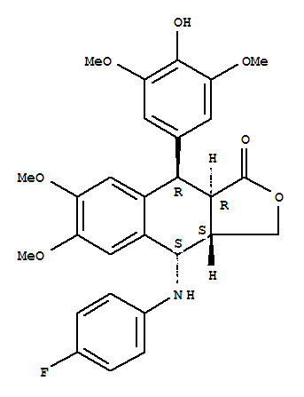 (3aS,4S,9R,9aR)-4-[(4-氟苯基)氨基]-9-(4-羟基-3,5-二甲氧基苯基)-6,7-二甲氧基-3a,4,9,9a-四氢-3H-萘并[3,2-c]呋喃-1-酮