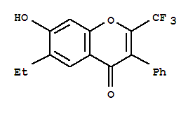 6-乙基-7-羟基-3-苯基-2-三氟甲基-色烯-4-酮