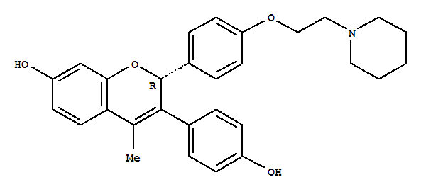 (R)-3-(4-hydroxyphenyl)-4-methyl-2-(4-(2-(piperidin-1-yl)ethoxy)phenyl)-2H-chromen-7-ol