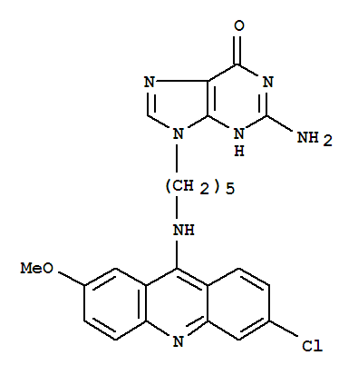 2-氨基-9-{5-[(6-氯-2-甲氧基吖啶-9-基)氨基]戊基}-3,9-二氢-6H-嘌呤-6-酮