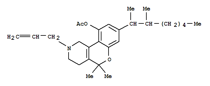 1,2,3,4-四氢-5,5-二甲基-8-(1,2-二甲基庚基)-10-乙酰氧基-2-(2-丙烯基)-5H-[1]苯并吡喃并[4,3-c]吡啶