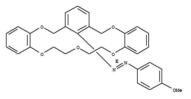 (E)-1-(4-甲氧苯基)-2-[19,20,22,23-四氢-6H-7,11-(甲桥)二苯并[b,k][1,4,7,10,13]五噁环二十碳并英-25(12H)-基]重氮基烯