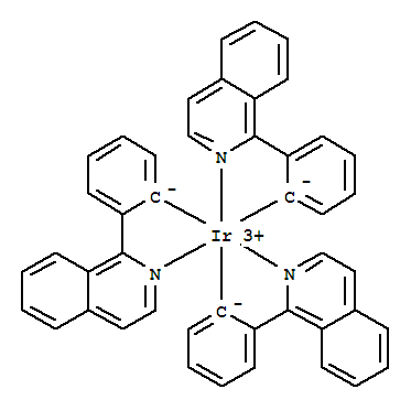IR(PIQ)3；三(1-苯基-异喹啉)合铱(III)；三[1-苯基异喹啉-C2,N]铱(III)