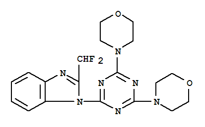 2-(2-二氟甲基苯并咪唑-1-基)-4,6-二吗啉基-1,3,5-三嗪