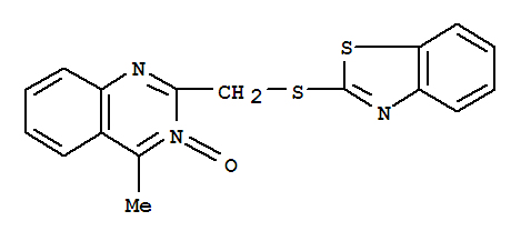 2-[(2-苯并噻唑基硫代)甲基]-4-甲基-喹唑啉 3-氧化物