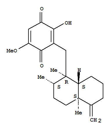 3-[(十氢-1β,2β,4aβ-三甲基-5-亚甲基-1-萘基)甲基]-2-羟基-5-甲氧基苯醌