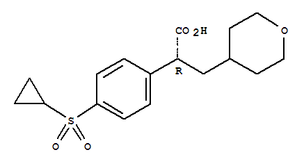 (R)-2-(4-环丙烷磺酰基苯基)-3-(四氢吡喃-4-基)丙酸