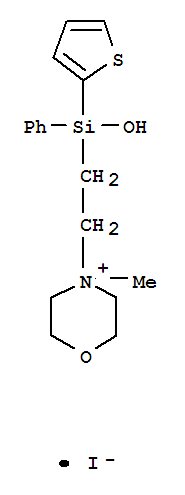 羟基-[2-(4-甲基吗啉-4-鎓-4-基)乙基]-苯基-噻吩-2-基硅烷碘化物