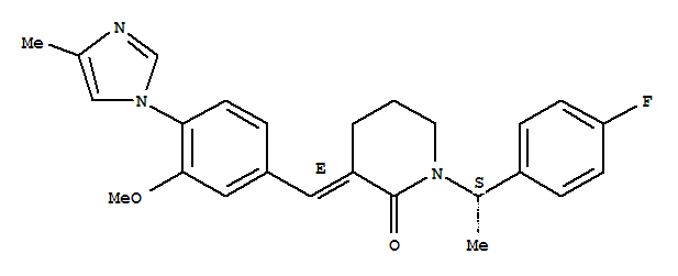 (E)-1-[(1S)-1-(4-氟苯基)乙基]-3-[3-甲氧基-4-(4-甲基-1H-咪唑-1-YL)亚苄基]哌啶-2-酮