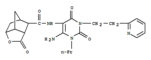 3,5-亚甲基-2H-环戊二烯并[b]呋喃-7-甲酰胺,N-[6-氨基-1,2,3,4-四氢-2,4-二羰基-1-丙基-3-[2-(2-吡啶基)乙基]-5-嘧啶基]六氢-2-羰基-