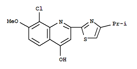 8-氯-7-甲氧基-2-(4-异丙基噻唑-2-基)-4-喹啉醇