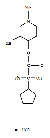 (1,3-二甲基哌啶-1-鎓-4-基)2-环戊基-2-羟基-2-苯基乙酸酯氯化物