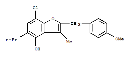 7-氯-2-[(4-甲氧基苯基)甲基]-3-甲基-5-丙基-1-苯并呋喃-4-醇